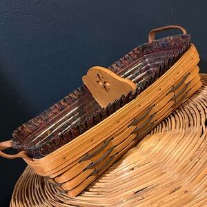 Longaberger Basket with Liner & wooden divider